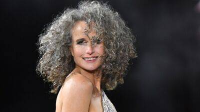 Andie MacDowell’s Natural Silver Curls Should Be Pinned on Your Hair-spo Mood Board - www.glamour.com