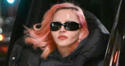 Madonna Shows Off Her Pink Hair While Catching Flight Out of NYC - www.justjared.com - New York