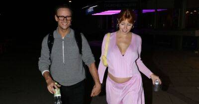 Stacey Dooley unveils blossoming baby bump in cropped top on night out with Kevin Clifton - www.ok.co.uk - county Scott