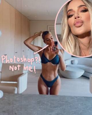 Khloé Kardashian Laughs Off Claim She Posted AWFUL Photoshop Fail To Boast Slimmer Figure! - perezhilton.com - USA