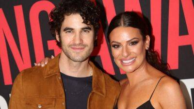 Lea Michele Reunites With 'Glee' Co-Star Darren Criss Backstage at 'Funny Girl' - www.etonline.com