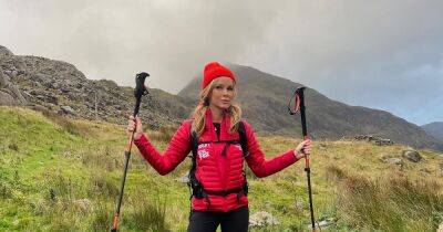 Amanda Holden pops fizz at top of Ben Nevis after completing Three Peak Challenge - www.dailyrecord.co.uk - Britain - Scotland - county Highlands - Lake - county Pike