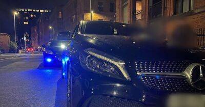 GMP officers find 'large amount of suspected drugs' in black Mercedes car that was 'driven at speed' - www.manchestereveningnews.co.uk - Manchester