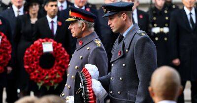 King Charles III and Prince William Lay Wreaths During Remembrance Day Memorial Service: See Photos - www.usmagazine.com - Britain - county King George - county Prince Edward