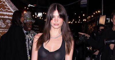 Emily Ratajkowski Leaves Little to the Imagination in Sheer Dress at NYC Party Amid Pete Davidson Romance - www.usmagazine.com - France - New York