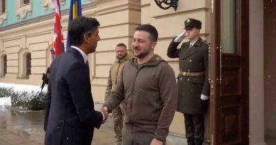 Rishi Sunak shows support to President Zelensky during visit to war-torn Ukraine - www.dailyrecord.co.uk - Britain - Scotland - Ukraine - Russia - Poland