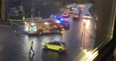Glasgow road closed off after two car crash - www.dailyrecord.co.uk - Scotland - city Carlisle