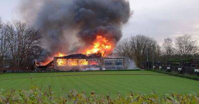 Massive inferno rips through Scots bowling club as firefighters battle blaze - www.dailyrecord.co.uk - Scotland - county Garden - Beyond
