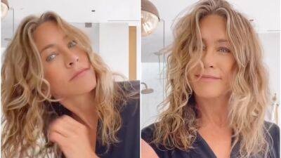 Jennifer Aniston Went Makeup Free to Show Off Her Two-Step Beach Waves Routine—Watch the Video - www.glamour.com