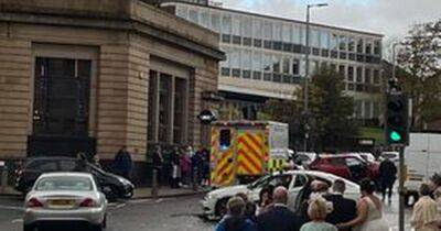 Three-car crash outside wedding in Hamilton as driver taken to hospital - www.dailyrecord.co.uk - Scotland - county Hamilton
