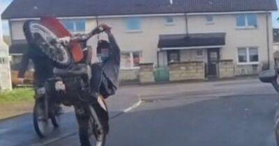 Reckless biker gang wreak havoc in Scots housing estate for TikTok videos - www.dailyrecord.co.uk - Scotland