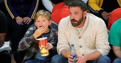 Ben Affleck and Son Samuel, 10, Sit Courtside at Los Angeles Lakers Game: See Photos - www.usmagazine.com - Los Angeles - Los Angeles - state Massachusets - Boston