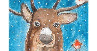 Kate and William release handpainted Christmas card by Prince George - www.dailyrecord.co.uk - city Sandringham - Charlotte