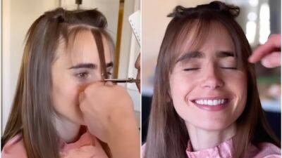Lily Collins Documented Her 'Emily in Paris' Bangs Transformation—Watch the Video - www.glamour.com - Paris
