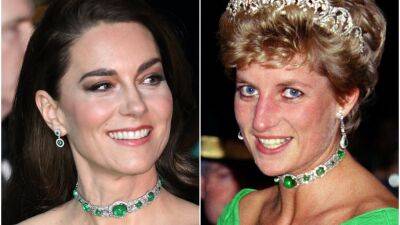 Kate Middleton Just Wore Princess Diana's Emerald Choker With a Very Similar Green Gown—See Pics - www.glamour.com - Australia - India - state Massachusets - city Melbourne, Australia - city Boston, state Massachusets