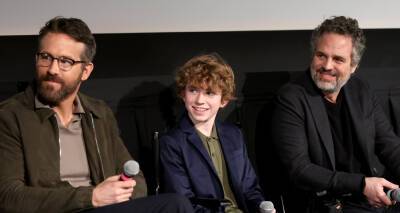 Ryan Reynolds Joins Co-Stars Walker Scobell & Mark Ruffalo at 'The Adam Project' Screening in NYC - www.justjared.com - New York - Germany