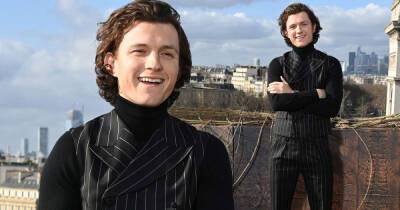 Tom Holland looks dapper at photoshoot in Paris for new film Uncharted - www.msn.com - France - Paris