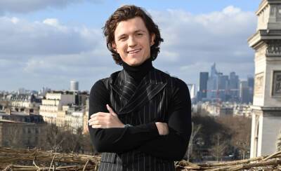 Tom Holland Goes For Pinstripes in Paris on Latest 'Uncharted' Tour Stop - www.justjared.com - France - Madrid - Rome