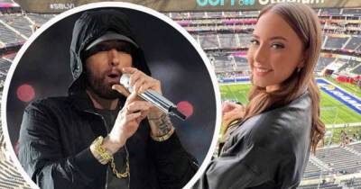 Eminem's daughter Hailie Jade shows support for dad at Super Bowl - www.msn.com - Los Angeles - Los Angeles - Detroit - Michigan - city Lions