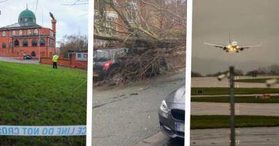 Trains suspended, roads blocked and buildings battered - Storm Eunice brings day of chaos to Greater Manchester - www.manchestereveningnews.co.uk - Centre - Manchester - county Oldham - county Lane - county Bailey