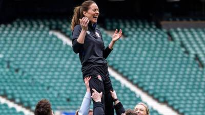 Kate Middleton Is Lifted Into The Air While Playing Down Dirty Rugby In London — Photos - hollywoodlife.com - London