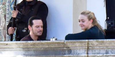 Dakota Fanning & Andrew Scott Get to Work on the Set of 'Ripley' in Venice - www.justjared.com - USA - Italy - county Ripley