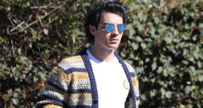 Joe Jonas Sports Striped Cardigan for Coffee Run in L.A. - www.justjared.com - Los Angeles