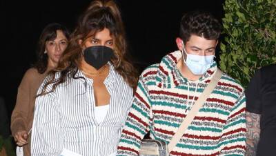 Nick Jonas Priyanka Chopra Hold Hands On 1st Date Night After Welcoming Baby By Surrogate - hollywoodlife.com
