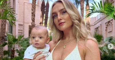 Little Mix's Perrie Edwards wraps up for stroll with mum Debbie and baby son Axel - www.ok.co.uk - Dubai - city Cheshire