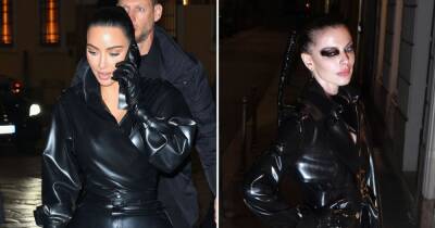 Double Take! Kim Kardashian and Julia Fox Wear Nearly Identical Outfits During Milan Fashion Week - www.usmagazine.com