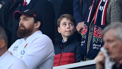 Prince George, 8, Hilariously Sticks Out His Tongue At Rugby Game With Prince William Kate Middleton - hollywoodlife.com - Britain