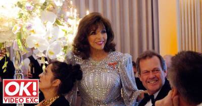 Watch as Dame Joan Collins and Percy party with A-listers at their anniversary bash - www.ok.co.uk - county Clark
