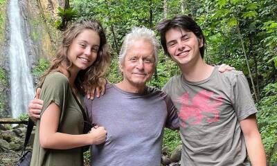 Catherine Zeta-Jones and Michael Douglas chase waterfalls with their kids in Dominica - us.hola.com - Dominica