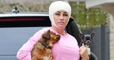 Katie Price pictured encased in bandages with black eyes after yet more plastic surgery - www.ok.co.uk - Brazil - Belgium