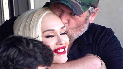 Blake Shelton Kisses Gwen Stefani As They Bring Her 3 Kids To NASCAR Race In Los Angeles - hollywoodlife.com - Los Angeles - Los Angeles - California - Las Vegas - city Kingston - Oklahoma