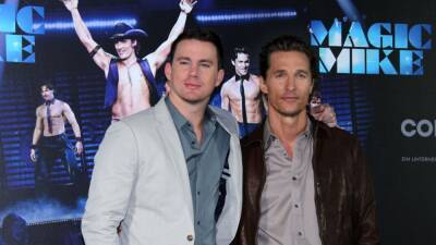 Channing Tatum Teases Matthew McConaughey's Possible Return for 'Magic Mike's Last Dance' (Exclusive) - www.etonline.com - London - county Valley - Italy - county Dallas
