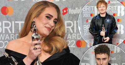 BRIT Awards 2022: Adele sweeps ceremony as she takes home THREE gongs - www.msn.com