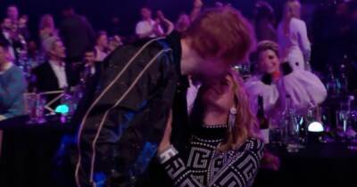 Ed Sheeran kisses wife Cherry in rare PDA before gushing Brit Award speech - www.ok.co.uk - county Cherry
