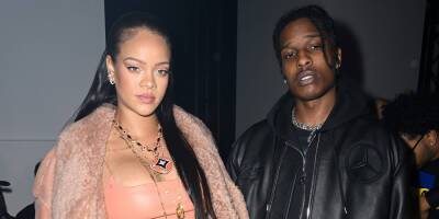Pregnant Rihanna Steps Out in Chic Style For Off White Fashion Show in Paris With A$AP Rocky - www.justjared.com - France - Italy