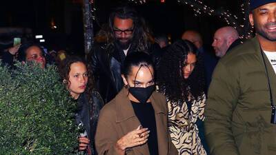 Jason Momoa Reunites With Zoe Kravitz For Dinner With His Lisa Bonet’s 2 Kids – Photos - hollywoodlife.com - New York