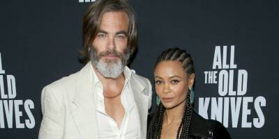 Chris Pine Meets Up With Thandiwe Newton For 'All The Old Knives' Screening - www.justjared.com