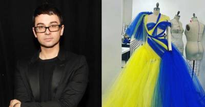 Christian Siriano is auctioning off blue-and-yellow gown to support Ukraine - www.msn.com - USA - California - Ukraine - Russia - county Christian - county Henry