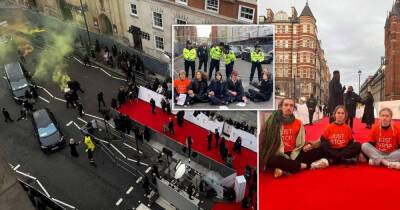 Baftas disrupted by Just Stop Oil campaigners staging noisy red carpet protest - www.msn.com - Britain