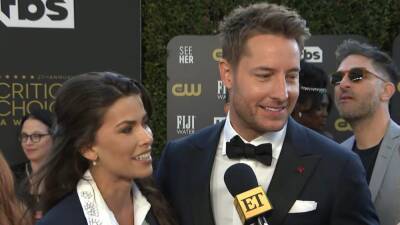 Justin Hartley and Wife Sofia Pernas Twin in Matching Suits at Critics Choice Awards (Exclusive) - www.etonline.com - Italy