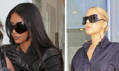 Who wore it best? Khloe Kardashian and Kim Kardashian sizzle in matching black outfits - us.hola.com - USA - Kardashians