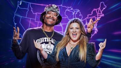 See Supertease for Kelly Clarkson and Snoop Dogg's 'American Song Contest' (Exclusive) - www.etonline.com - USA - Texas - California - state Mississippi - state Maryland - Puerto Rico - state Alaska - Oklahoma - state Connecticut - state Arkansas
