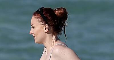 Sophie Turner dons tiny bikini on beach with Joe Jonas amid pregnancy rumours - www.ok.co.uk - Britain - Miami
