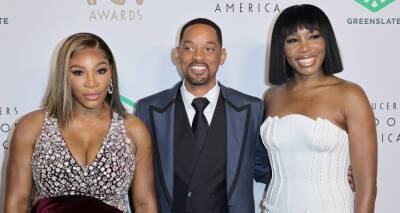 Will Smith is Joined by Venus & Serena Williams at Producers Guild Awards 2022 - www.justjared.com - Los Angeles - city Saniyya