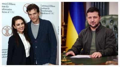 Mila Kunis and Ashton Kutcher Get Video Call from Ukrainian President Zelenskyy After Raising $35 Million - www.etonline.com - Ukraine