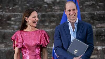 Kate Middleton Dazzles in Shimmering Pink Gown as Prince William Honors His Grandparents in Belize - www.etonline.com - Belize